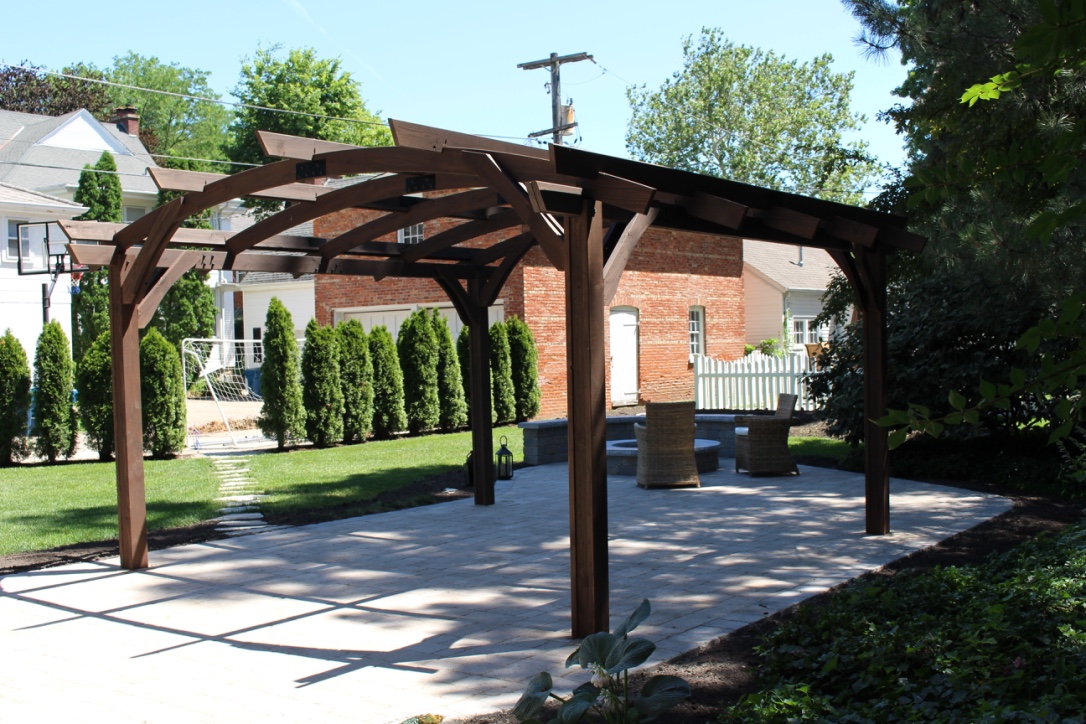 Pergola And Fire Pit Celtic Landscaping